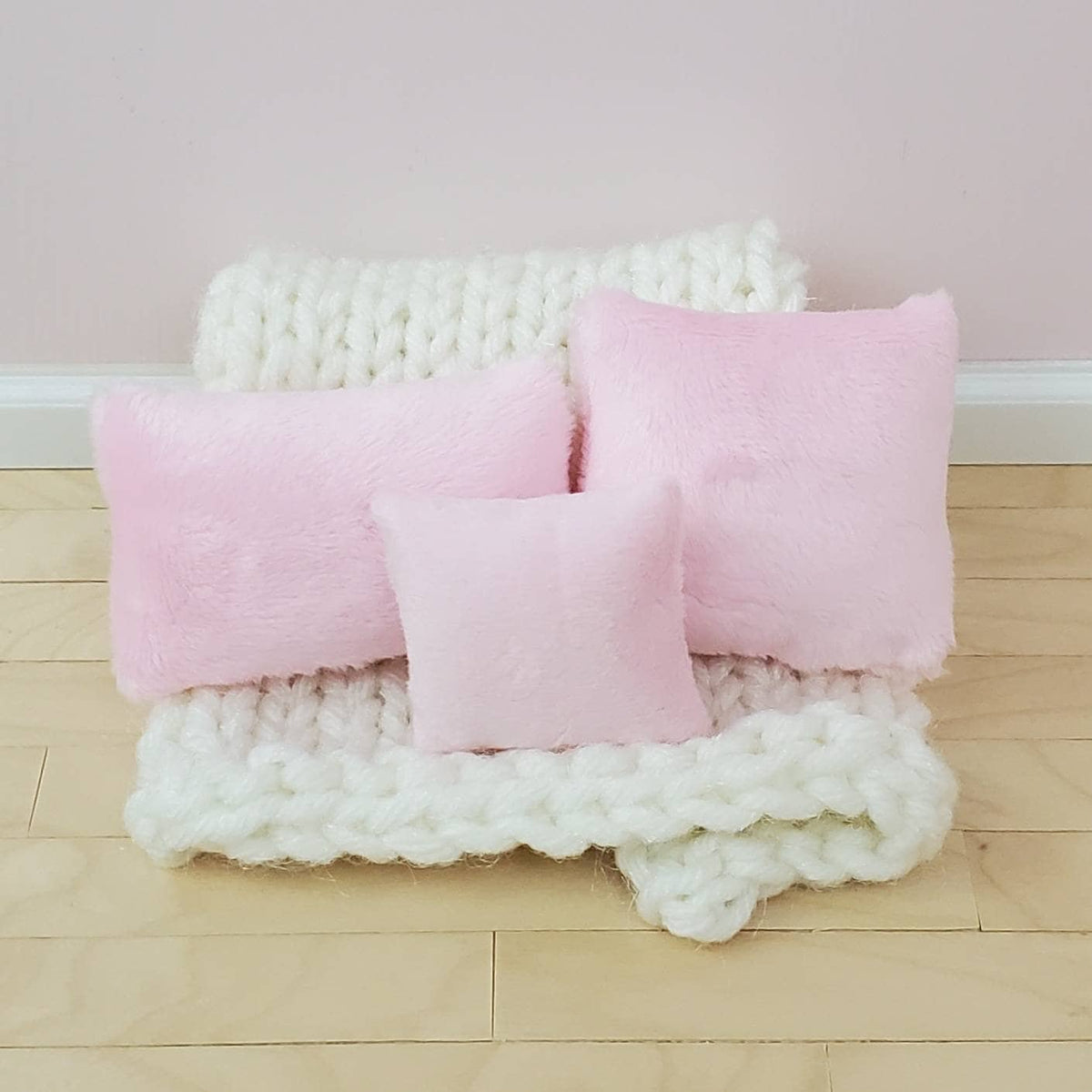 Fluffy Collection | Handmade Doll Throw Pillows | 1:6 or 1/12 scale