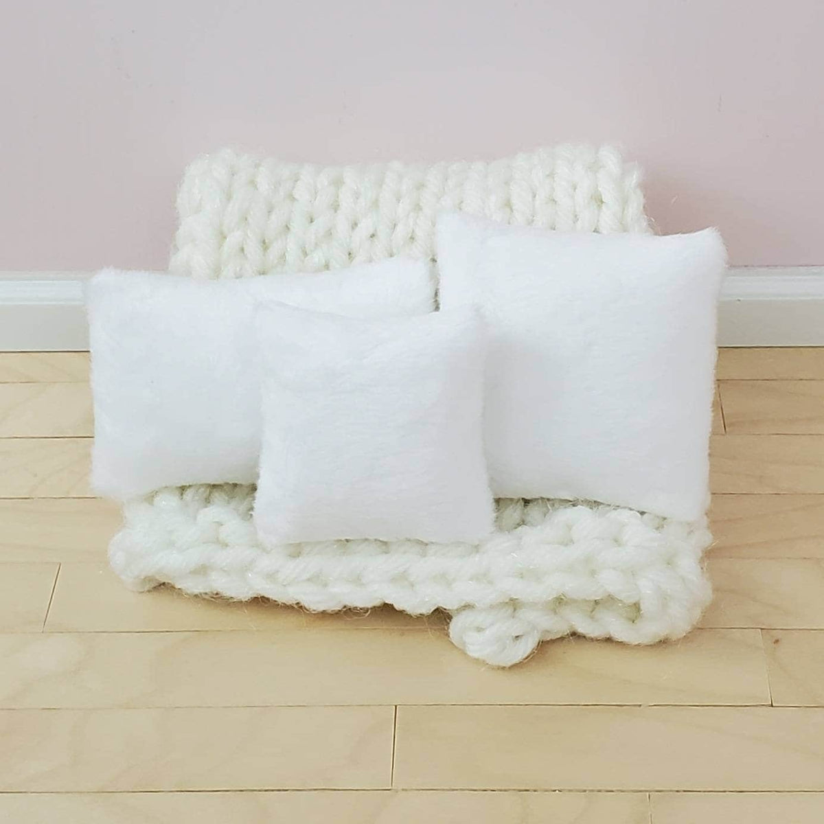 Fluffy Collection | Handmade Doll Throw Pillows | 1:6 or 1/12 scale