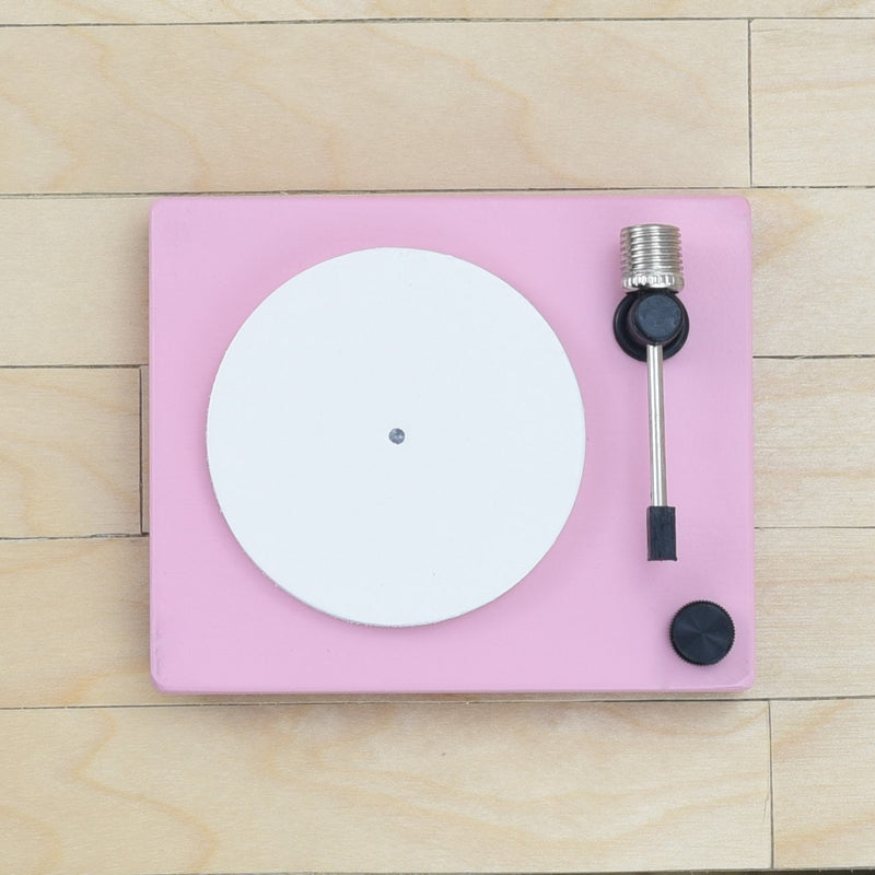 Pink Record Player for 1:6 Scale Doll |Solid Wood | Multiple Colors