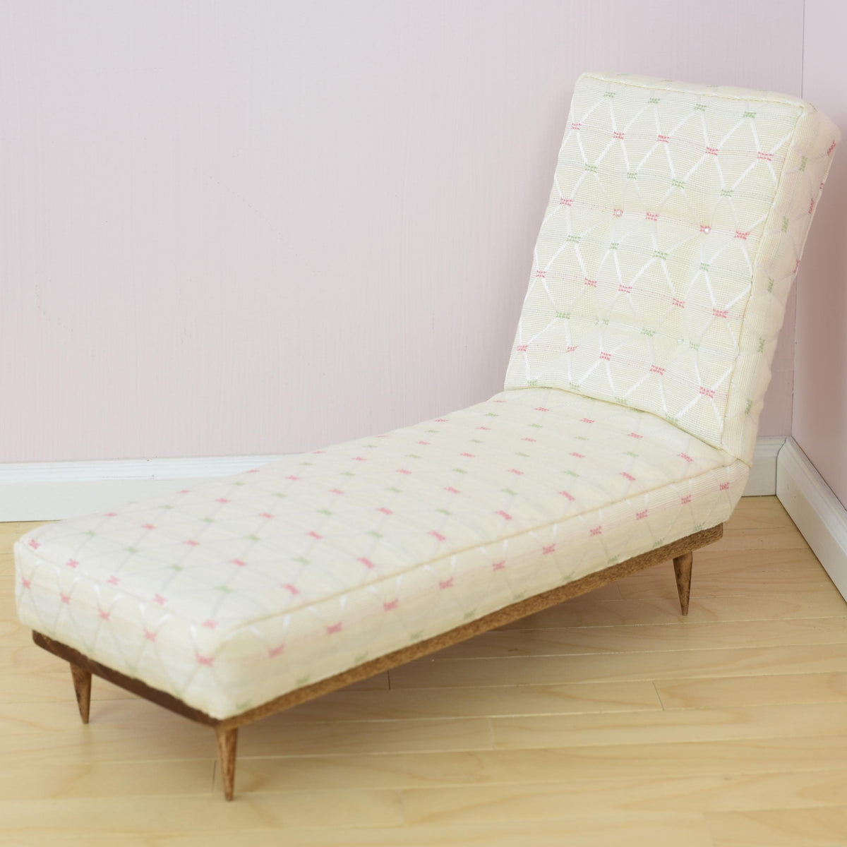 Large Chaise Lounge for 1:6 Scale Doll - Mid-Century Modern, Multiple colors & fabrics