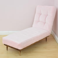 Large Chaise Lounge for 1:6 Scale Doll - Mid-Century Modern, Multiple colors & fabrics