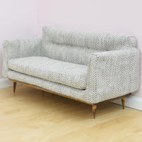 Tufted Back Upholstered Couch for 1:6 Scale Fashion Doll - Mid-Century Modern