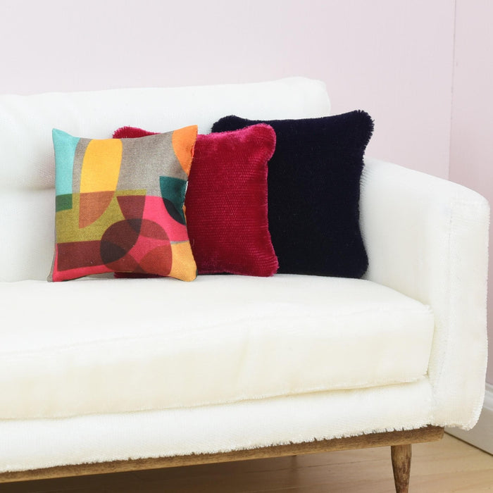 Mid-Century Geo Collection | Handmade Doll Throw Pillows | 1:6 or 1/12 scale | Premium Fabrics