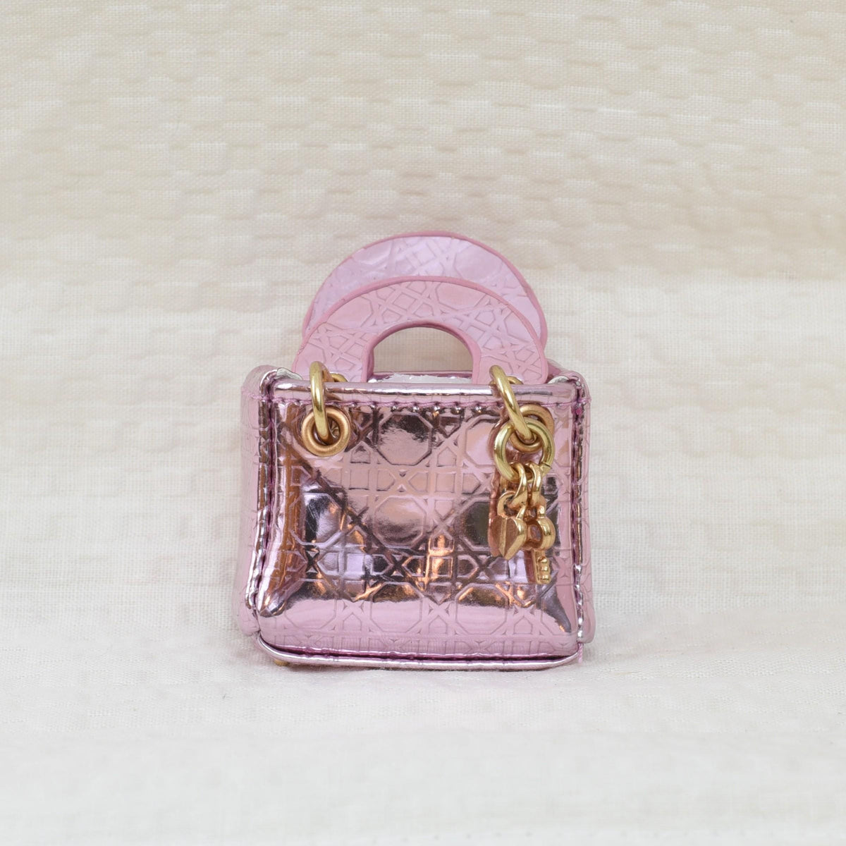 Small Pink Metallic Handbag | 5 Surprise Mini Brands Fashion Series 1 | Realistic Accessory for 1:6 Scale Doll with Custom Sized Gift Box
