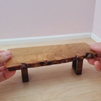 Live Edge Coffee Table for 1:6 Scale Doll - Solid hardwood