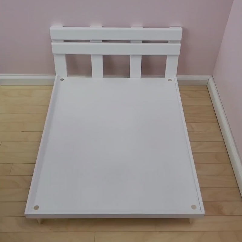 Platform Queen-Sized Doll Bedframe for 1:6 Scale Doll - Various Wood Choices