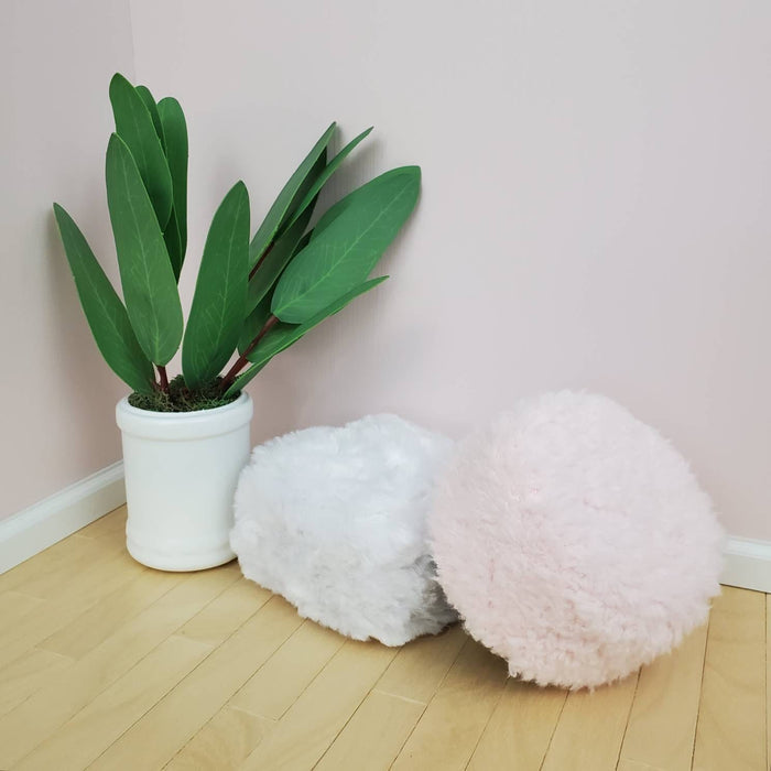 Fluffy Poof Ottoman for 1:6 Scale Doll - Various Colors