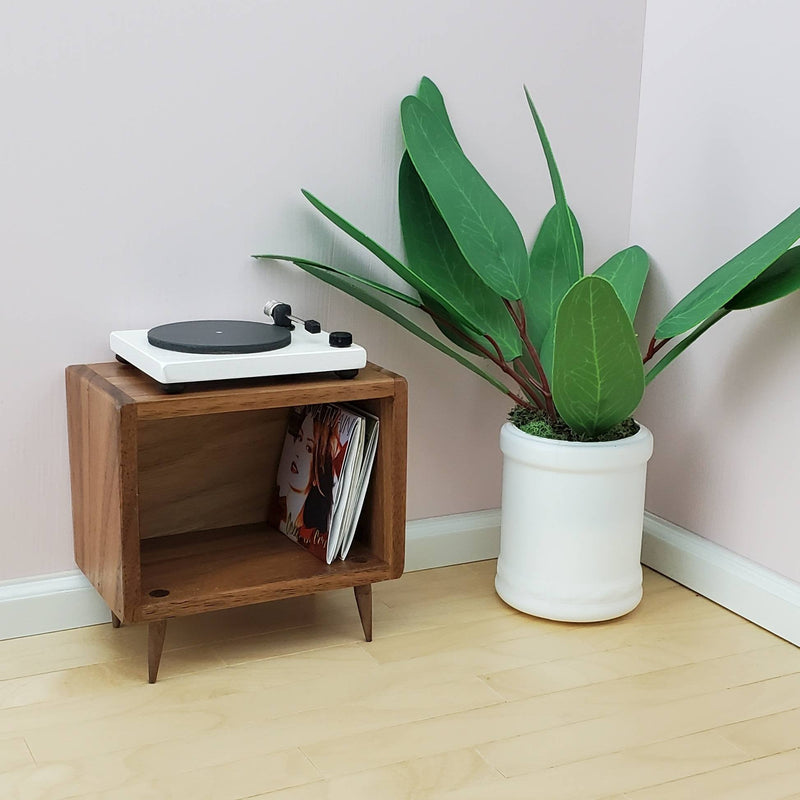 Console Cabinet w/ Working Doors for 1:6 Scale Doll - Mid-Century Modern