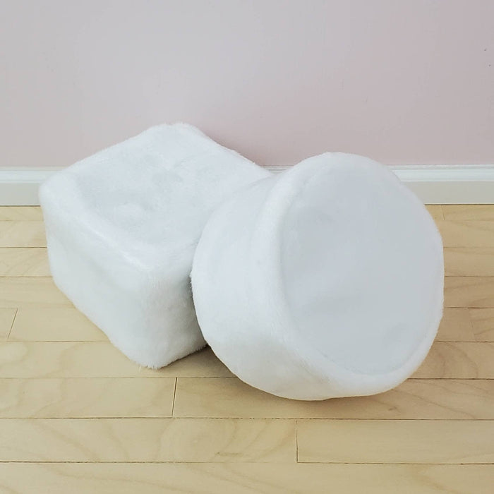 Fluffy Poof Ottoman for 1:6 Scale Doll - Various Colors