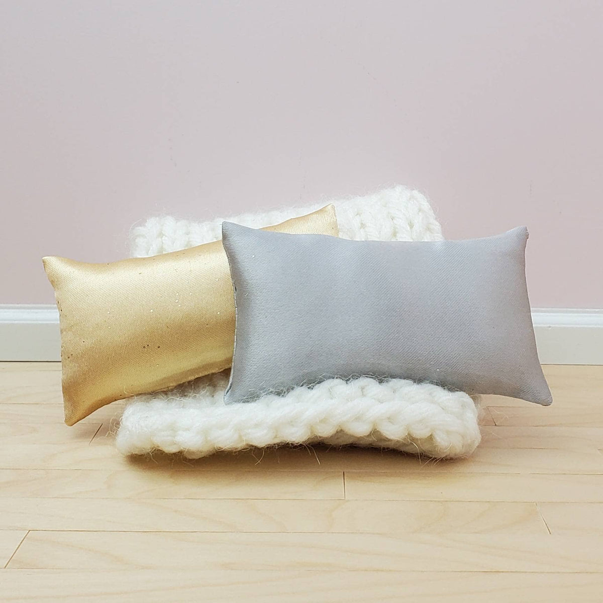 Handmade doll pillow, for bed or XL throw pillows 1:6 scale