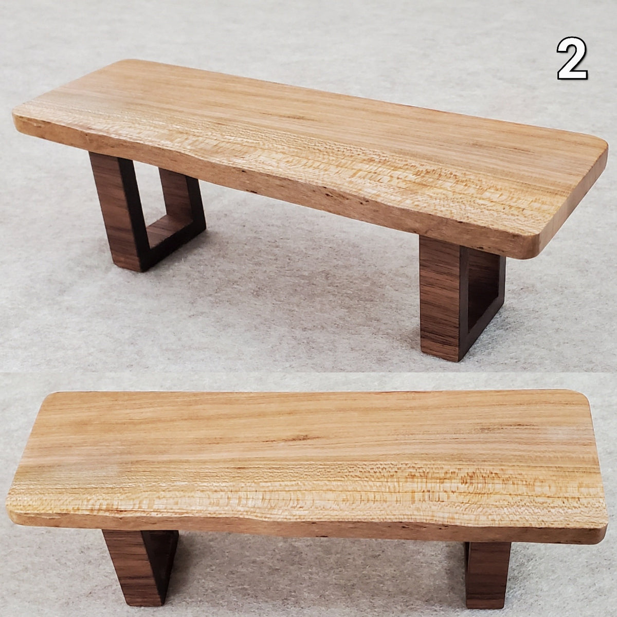 Live Edge Coffee Table for 1:6 Scale Doll - Solid hardwood