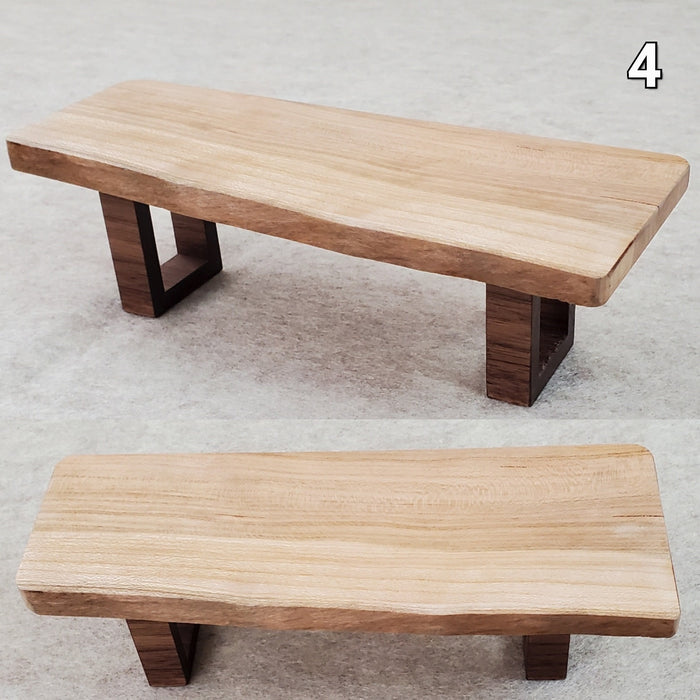 Live Edge Coffee Table for 1:6 Scale Doll - Solid hardwood