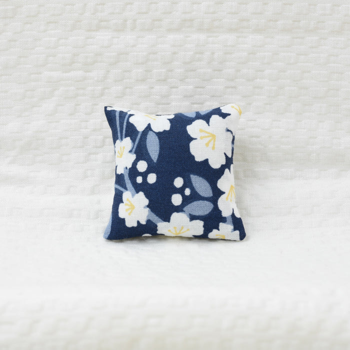 Navy Floral Collection | Handmade Doll Throw Pillows | 1:6 or 1/12 scale