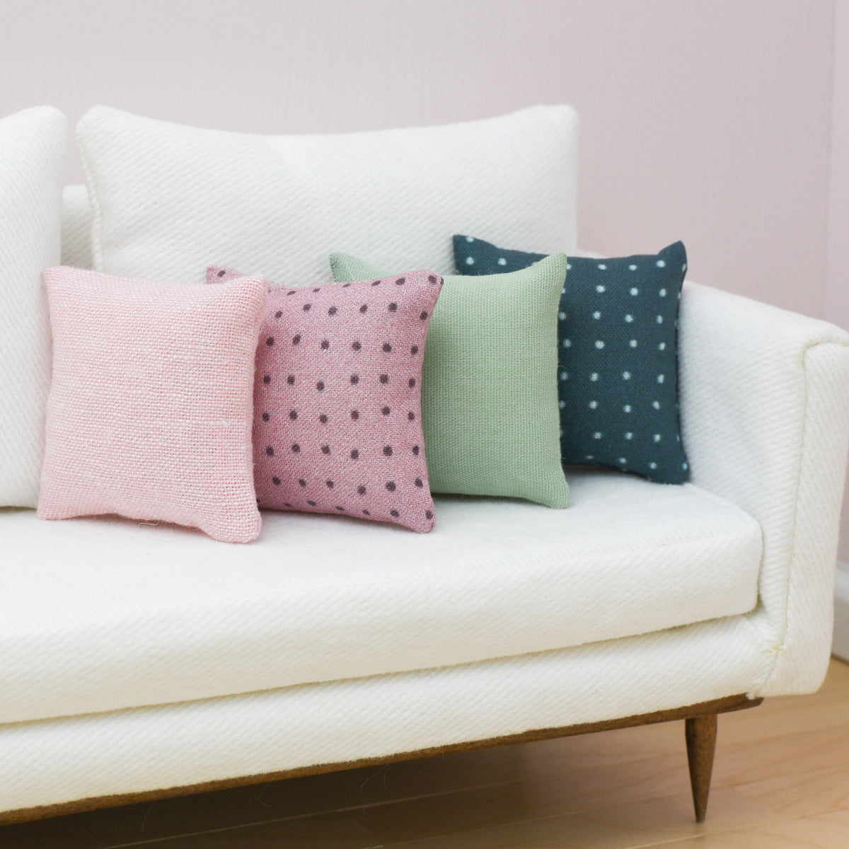 Ditsy Dots Collection | Handmade Doll Throw Pillows | 1:6 or 1/12 scale