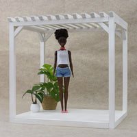 Patio Pergola | 1:6 Scale for 12" Fashion Dolls | Painted or Natural Wood Tone