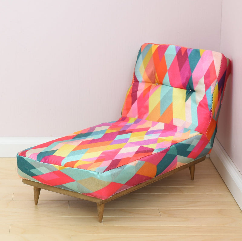 Chaise Lounge for 1:6 Scale Doll - Mid-Century Modern